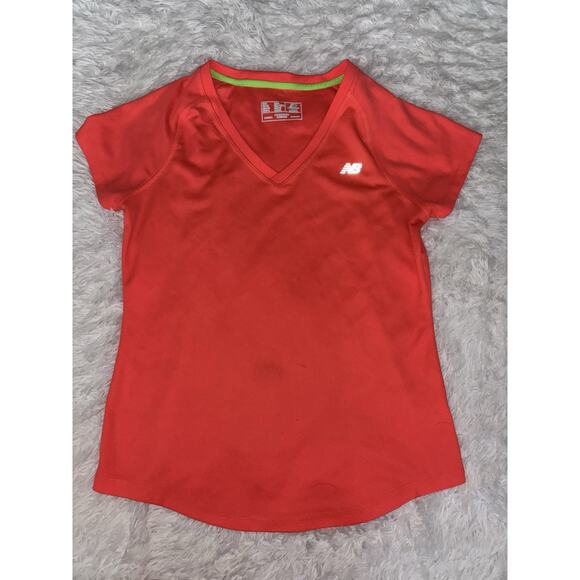 New Balance women's sz. M "Lightning Dry" orange sport tee. Grt. quality - Picture 1 of 6